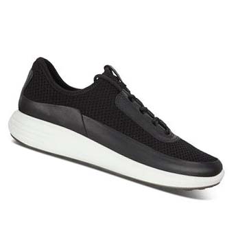 Women's Ecco Soft 7 Runner Sneakers Black | Canada 240UZG